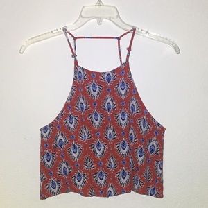 Red strapy crop top